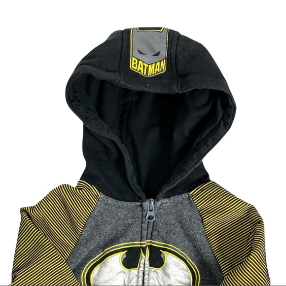 Batman Toddler Black & Yellow Full Zip Hoodie - Picture 3 of 13
